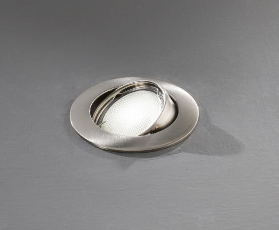 Spot encastr Aluminium Chrome Satin Sa