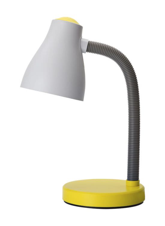 Yellow plastic table lamp