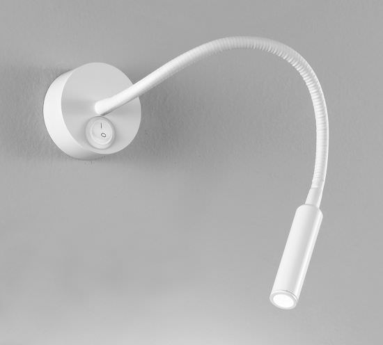 Applique LED flessibile metallo Bianco Applique LED flessibile metallo Bianco