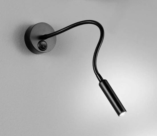 Applique LED Nera flessibile in metallo Applique LED Nera flessibile in metallo