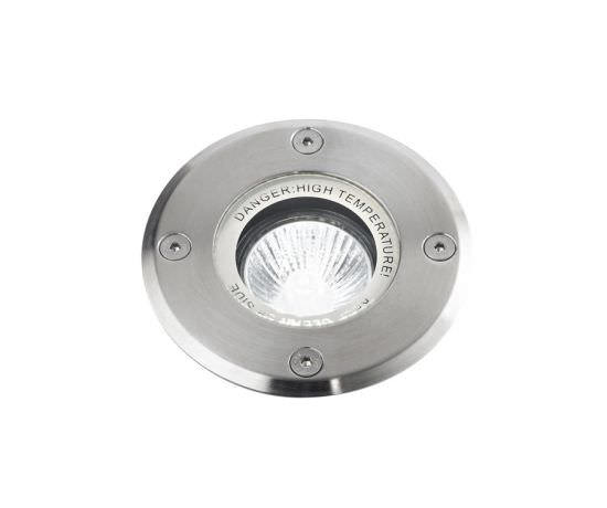 Recessed spotlight for round outdoor use
