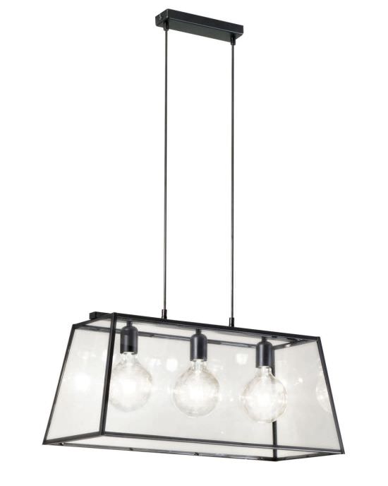 Plafonnier transparent 3 Lumires