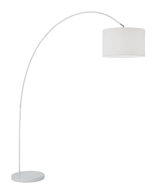 Lmpara de arco con pantalla Blanco