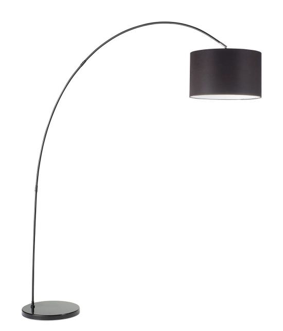 Lmpara de pie arqueada negra