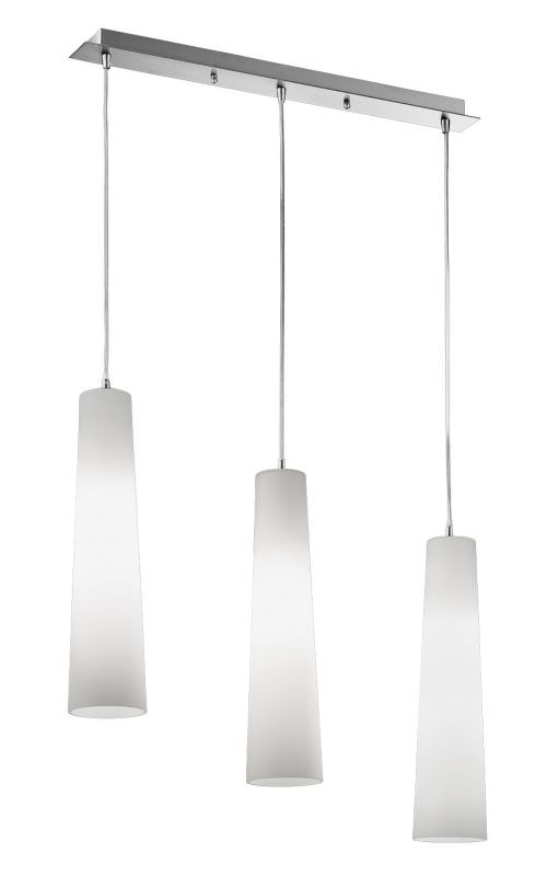 Lampadario con 3 Diffusori in Vetro