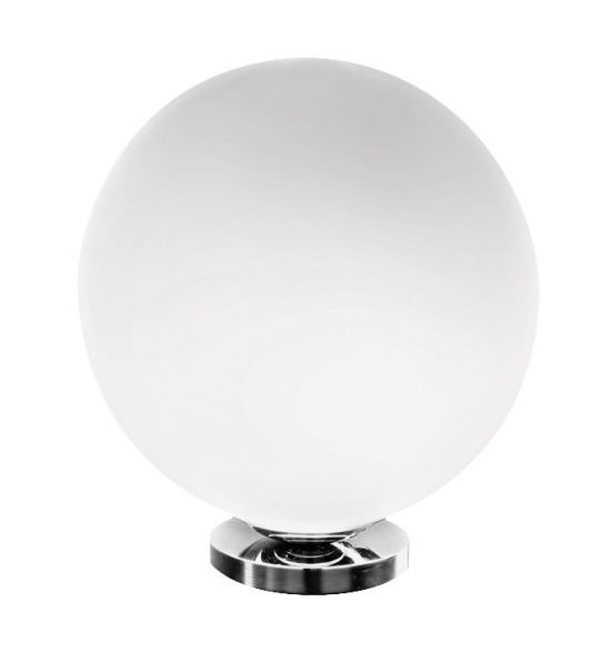 Tischlampe Weies Glas und Chrom