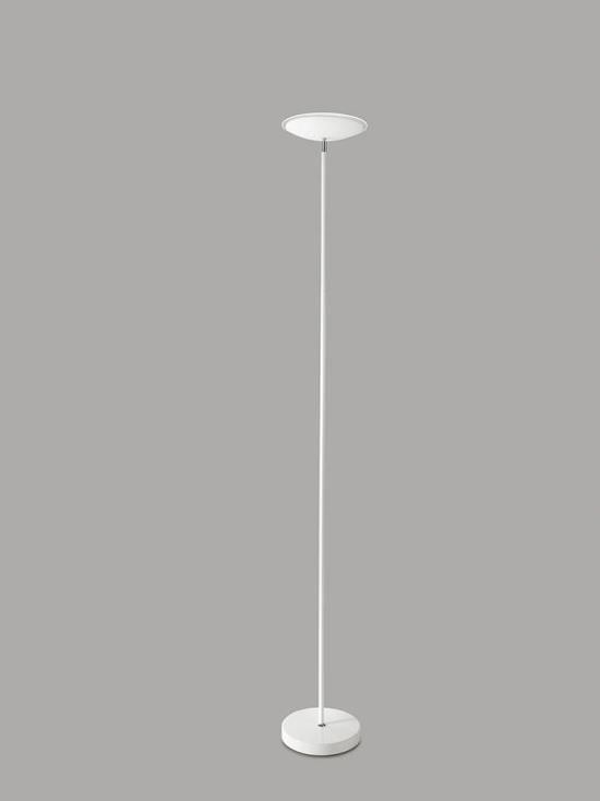 Lmpara de pie de metal blanco con LED d