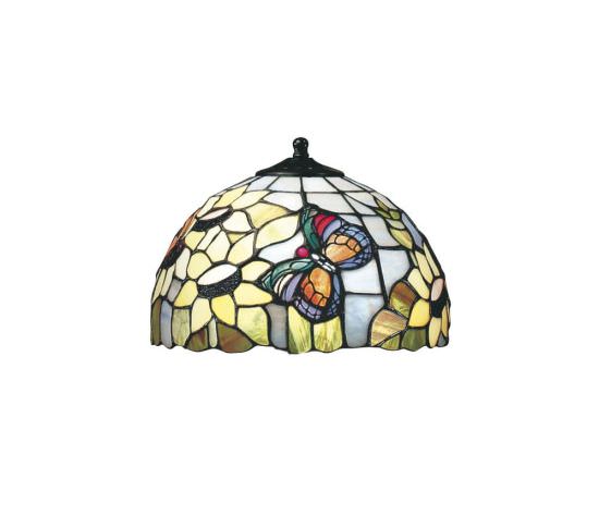Tiffany Shade con Flores y Mariposas