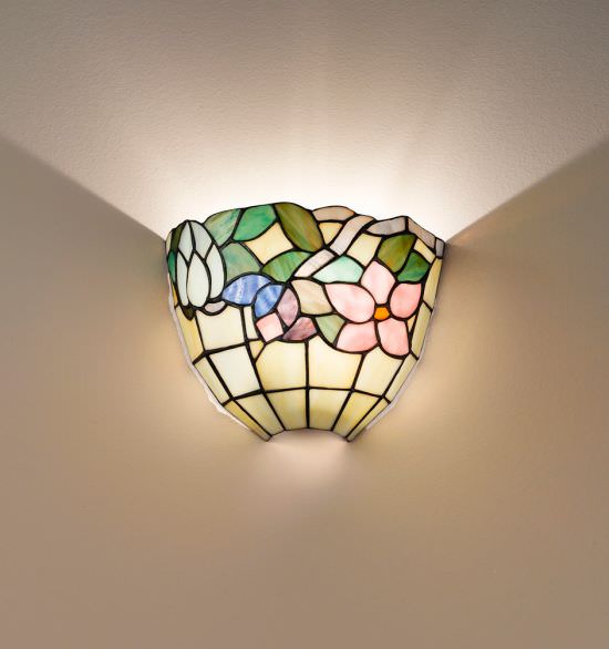 Tiffany mbar y luz de pared de flores