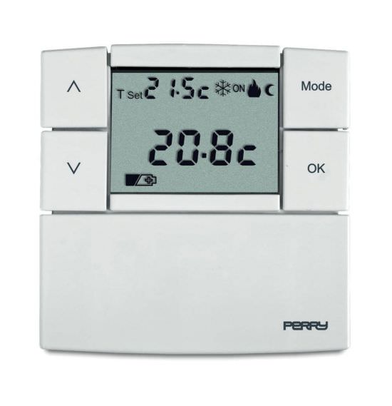 White Wireless Wall Thermostat