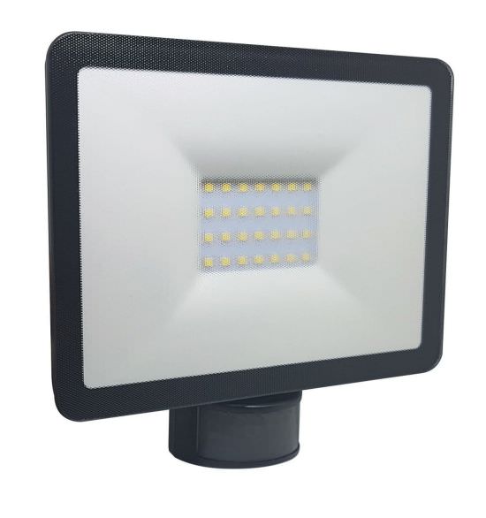 Black led spotlight with motion sensor