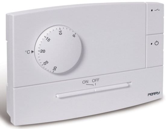 White Wall Thermostat With Current