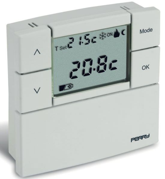 White Wall Thermostat With Batteries