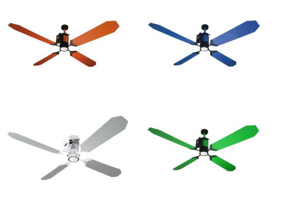 Coloured fans made in Italy