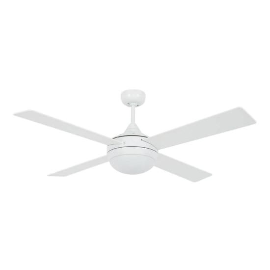 White ceiling fan with led