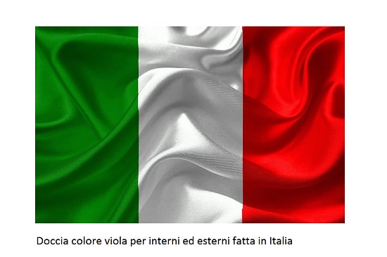 Doccia colore viola fatta in Italia