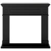 Exclusive And Refined Fireplace Frame, Made Of Mdf Wood, Black Finish, Elegant And Classic Design, Carlo Model, Perfect To Enhance Your Space And Make Any Room Warm And Cozy, Durable And Long-lasting