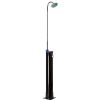 Solar shower Gru Nera Outdoor hot shower with PVC base and upper pipe in stainless steel Tank 19 liters Round shower head diameter 16 cm in ABS and Mixer Height 216 cm Max working pressure 3 Bar.
