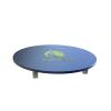 Exhibitor Showers Sined Blue. Display Stand For Round Showers, Blue Color, Made Of Steel, Diameter 100 Cm. Equipped With Feet That Ensure Stability. Excellent For 3 Large Showers Or 3 Fountains.