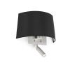 VOLTA BLACK WALL LAMP WITH LED READER E2