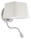 SWEET WHITE WALL LAMP WITH LED READER 1 X E27 60W
