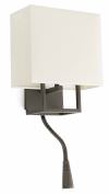 VESPER BROWN WALL LAMP WITH READER LED 1 X E14 20W