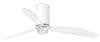 Ceiling Fan WiFi Mini Tube Opaque White Light LED 17W 3000K Transparent blades diameter 128 cm DC motor 6 speed remote control included WiFi control with App WiZ compatible Alexa Google Siri Smart Fan receiver not included