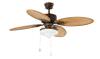 Ceiling fan with light Lombok Brown