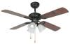 Ceiling Fan with light Mpc Lisboa 33102 Suitable for rooms up to 13 m2 Operated by pull chain 3 Bulbs E27 60W not included 3 adjustable speeds