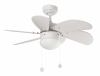 Ceiling Fan With Light Palao 33180 Mpcshop Diameter 81 Cm Suitable For Rooms up to 13m2 White Blades And Motor 3 adjustable Speeds Operated By Pull Chain