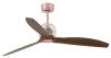 Smart Deco Fan without Light Body color Copper with Glass cap 3 Blades color Walnut Diameter 128 cm 6-speed DC motor Remote control included WiZ App compatible Alexa Google Siri Smart Fan Receiver not included