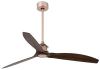 Just Fan Copper without Light Fan controlled with App WiZ compatible Alexa Google Siri Smart Fan receiver not included 6-speed DC motor Reversible rotation Remote control included 3 Blades color Walnut Diameter 128 cm