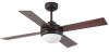 Rust brown fan with light and remote