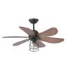 Ceiling fan with Light Black and Brown