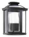 Lanterna da esterno MPC 71607 Applique da esterno di design realizzata in alluminio pressofuso vetro e policarbonato Colore nero Richiede 1 lampadina E27 DA MAX 20W non inclusa Dimensioni 22x31x13 cm