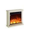 Der Kamin FUEGO ANNA CREMA kombiniert einen markanten Rahmen mit einem schwarzen 1500-Watt-Elektrobrenner. Der realistische LED-Flammeneffekt macht ihn zum Blickfang, die MDF-Konstruktion, die mit einer Fernbedienung gesteuert werden kann, macht es einfac