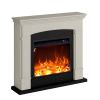 The Fuego Monica Beige Fireplace, With a Refined Appearance, Enriches Any Room With Cozy Warmth. Finished In Light Beige And Details Like The Arched Center, It Offers Stunning Realism With Its Led Light. Only 25cm Deep.