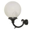 Orione outdoor wall lamp in die-cast aluminium anthracite colour with opal sphere diameter 25 cm E27 lamp fitting Wall lamp suitable for halogen, fluorescent or LED bulbs IP43 protection Made in Italy