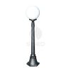 Outdoor floor lamp Orione Lamp for driveway 110 cm high in die-cast aluminium anthracite colour and opal sphere diameter 25 cm Protection IP43 Connection E27 for halogen, fluorescent or LED bulb Product Made in Italy