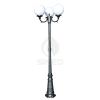 Outdoor lamp with 3 lights Orione Height 212 cm Lamp for driveway and garden with Body in die-cast Aluminium Anthracite colour Opal spheres diameter 25 cm Protection IP43 Connection E27 for halogen, fluorescent or LED bulbs Product Made in Italy