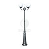 Garden lamp with 3 lights Orione Height 270 cm Outdoor lamp with body in die-cast aluminium anthracite colour with 3 opal spheres diameter 25 cm Protection IP43 Connection E27 for halogen, fluorescent or LED bulbs Product Made in Italy
