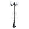 Garden lamp with 2 lights Orione Height 200 cm Outdoor lamp Body in die-cast aluminium anthracite colour with 2 opal spheres diameter 25 cm Protection IP43 Connection E27 for halogen, fluorescent or LED bulbs Product Made in Italy