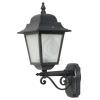 Athena Wall Lantern in die-cast Aluminium Anthracite color Wall Lamp Lantern with Opal Glass and decorated arm suitable for halogen, fluorescent or LED bulbs with E27 connection IP43 protection Made in Italy
