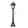 Athena Outdoor floor lamp for driveway 116 cm high in die-cast aluminium anthracite colour with opal glass IP43 protection E27 connection for halogen, fluorescent or LED bulb Product Made in Italy
