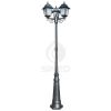 Athena 3-Light Garden Lamp Height 249 cm Outdoor Lamp Anthracite die-cast aluminium body and opal glass with 3 lantern lights Protection IP43 E27 connection for halogen, fluorescent or LED bulbs Product Made in Italy