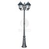 Athena 3-Light Street Lamp Height 208 cm Lamp with outdoor pole in die-cast Aluminium Anthracite colour and Opal Glass with 3 Lantern Lights Protection IP43 Connection E27 for halogen, fluorescent or LED bulbs Product Made in Italy