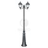Streetlight with 2 Lantern Lights Athena Height 238 cm Outdoor lamp with Body in die-cast Aluminium Anthracite colour and Opal Glass with 2 Lantern Lights Protection IP43 Connection E27 for halogen, fluorescent or LED bulbs Product Made in Italy