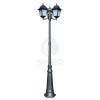 Lamp with 3 Lights Lantern Athena Height 238 cm Outdoor lamp with Body in die-cast aluminum anthracite color and Opal Glass with 3 Lights Lantern Protection IP43 Connection E27 for halogen bulbs, fluorescent or LED Product Made in Italy