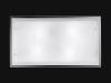 Perenz 5747 B Lmpara rectangular de techo o pared de vidrio con borde blanco Requiere 4 bombillas con casquillo E27 de 40 W no incluidas.