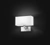Wall lamp 5880 CR Wall lamp with brushed chrome base and PVC lampshade Requires 1 bulb with E14 socket Max 40W not included Measures 21x13x25 cm